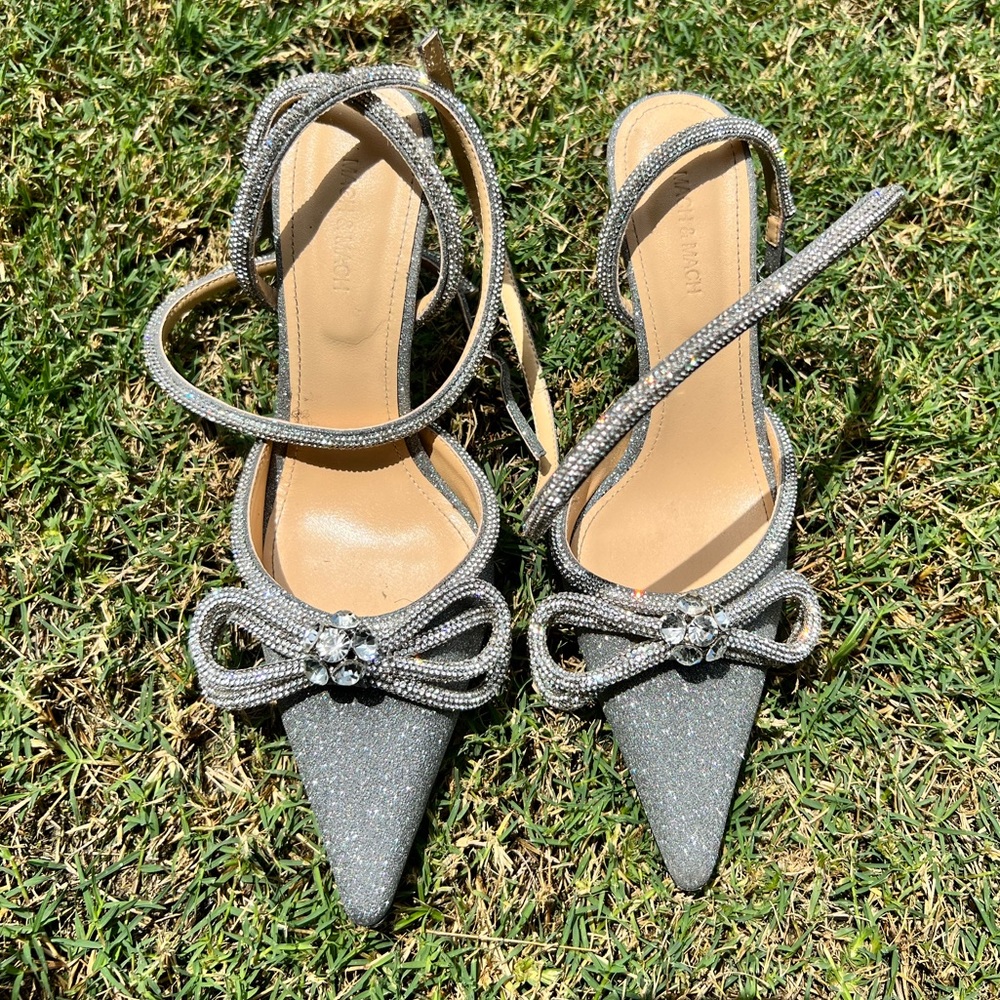 Mach & Mach silver heels size 10